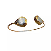 White pearl open bracelet