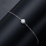 925 Silver 1ct 6.5mm Moissanite Diamond Bracelet