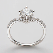 Elegant 925 Silver 1ct Moissanite Diamond Ring – 6.5mm Sparkle