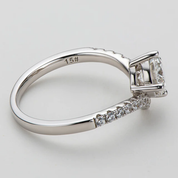 Elegant 925 Silver 1ct Moissanite Diamond Ring – 6.5mm Sparkle