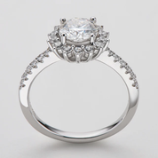 925 Silver 1ct 6.5mm Moissanite Diamond Ring – Elegant & Stunning