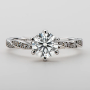 925 Silver 1ct 6.5mm Moissanite Diamond Ring: Elegant & Timeless
