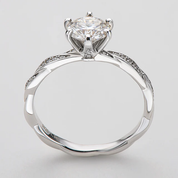 925 Silver 1ct 6.5mm Moissanite Diamond Ring: Elegant & Timeless