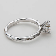 925 Silver 1ct 6.5mm Moissanite Diamond Ring: Elegant & Timeless