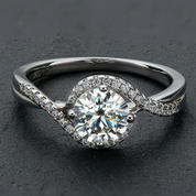 Elegant 925 Silver 1ct Moissanite Diamond Ring for Timeless Beauty