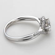 Elegant 925 Silver 1ct Moissanite Diamond Ring for Timeless Beauty