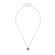 0.5Ct 5mm Black Moissanite Pendant Necklace