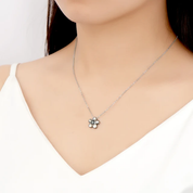 0.5Ct 5mm Black Moissanite Pendant Necklace