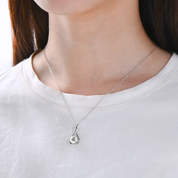 2Ct 8mm Moissanite Diamond Pendant Necklace