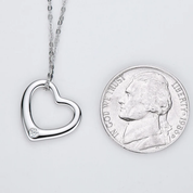 0.45Ct 2.3mm Heart Moissanite Diamond Pendant Necklace