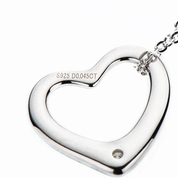 0.45Ct 2.3mm Heart Moissanite Diamond Pendant Necklace