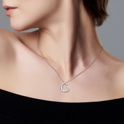 0.45Ct 2.3mm Heart Moissanite Diamond Pendant Necklace