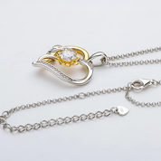 1Ct 6.5mm Heart Charm Moissanite Diamond Pendant Necklace