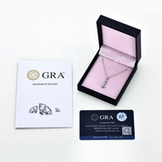 0.5Ct 5mm long Moissanite Pendant Necklace