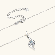 1Ct 6.5mm Charm Moissanite Diamond Pendant Necklace