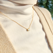 1Ct 6.5mm square Moissanite Diamond Pendant Necklace