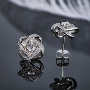 925 Silver Stud 4mm 0.3CT Moissanite Twist Earrings
