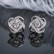 925 Silver Stud 4mm 0.3CT Moissanite Twist Earrings