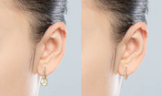 925 Silver 1.3mm 0.01CT Moissanite Drop Earrings