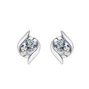 925 Silver Stud 5mm 0.5CT Moissanite Diamond Earrings