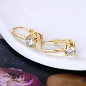 925 Silver 6.5MM 1CT Moissanite Diamond Stud Earrings