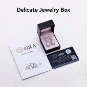 925 Silver 8MM 2CT Moissanite Drop Diamond Earrings