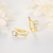 925 Silver 6.5MM 1CT Moissanite Diamond hoop Earrings