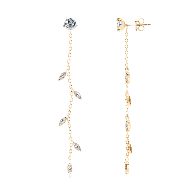 925 Silver 5mm 0.5CT Moissanite Diamond Earrings