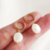 925 Silver Baroque Pearl Earrings