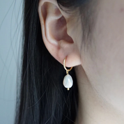 925 Silver Baroque Pearl Earrings
