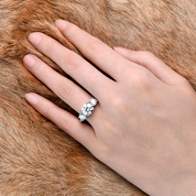 925 Silver 2ct 8mm Moissanite Diamond Ring