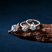 925 Silver Moissanite Diamond Ring