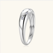 925 Silver 0.1ct 1.5mm Moissanite Diamond Ring