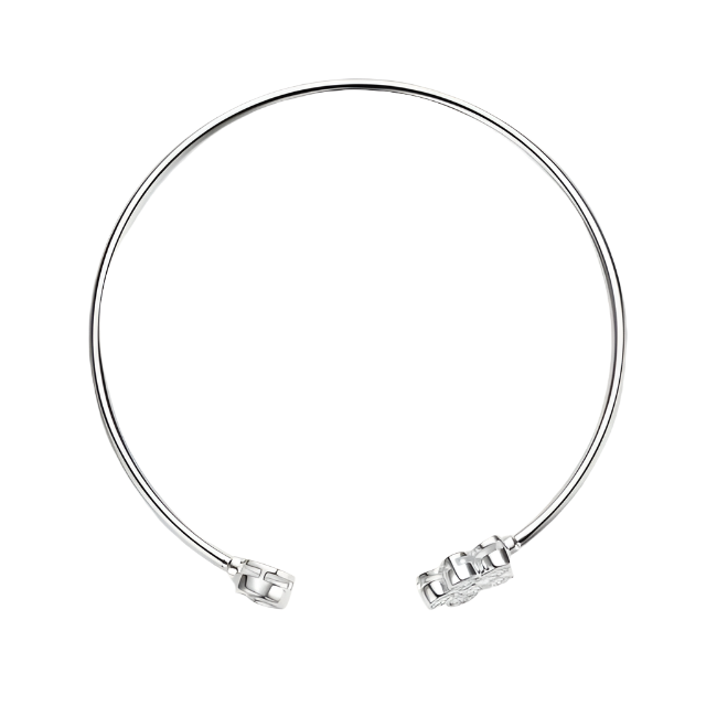 925 Silver Moissanite Flower Cuff Bracelet