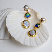 Natural Freshwater Pearl murano glass Necklace