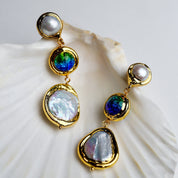 Natural Freshwater Pearl murano glass Necklace