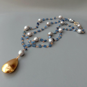 Blue kyanite necklace