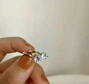 925 Silver 6.5MM 1CT Moissanite Diamond Hoop Earrings