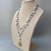 Blue kyanite necklace
