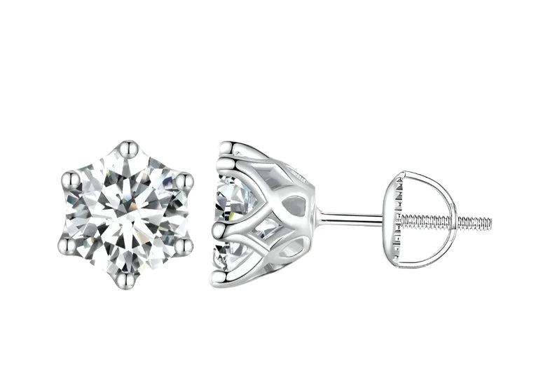 925SS Moissanite Stud Earrings