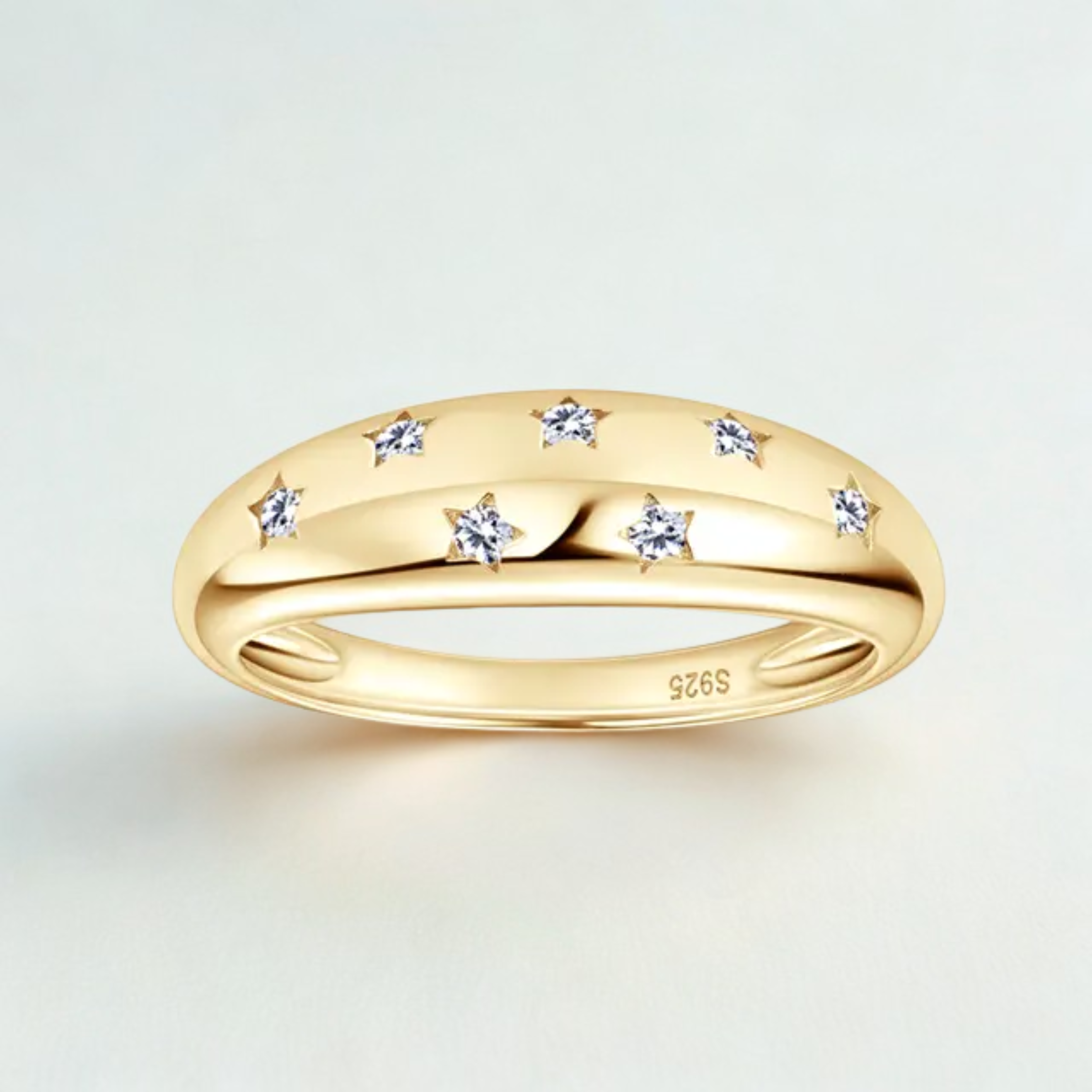 925 Silver 0.1ct 1.5mm Moissanite Diamond Ring