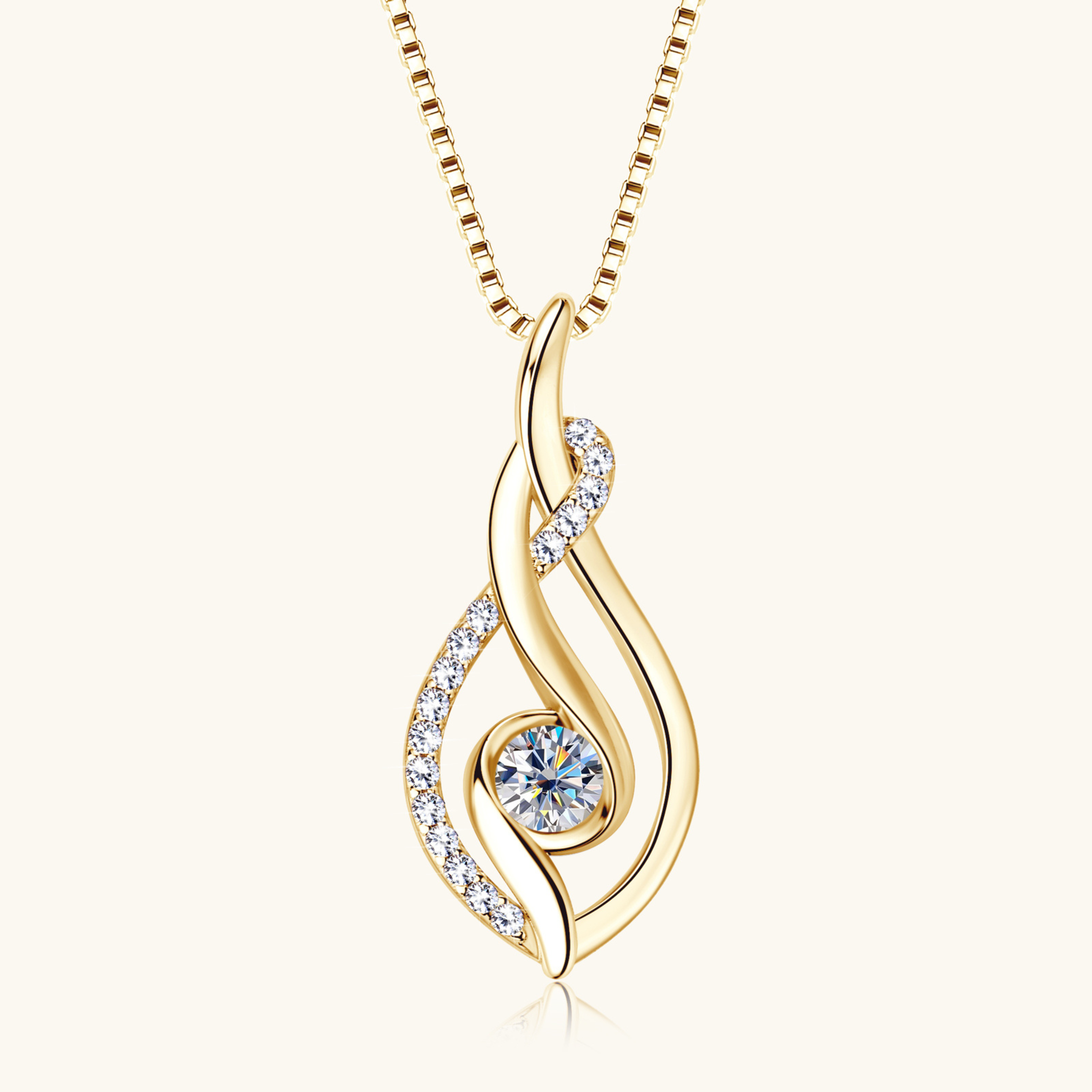925 Silver 0.3ct 4mm Moissanite Daimond Pendant Necklace