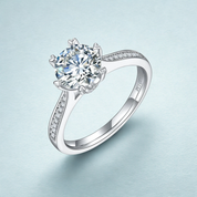 925 Silver 1.5ct 7.5mm Moissanite Diamond Ring