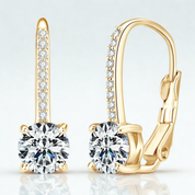 925 Silver 6.5MM 1CT Moissanite Diamond Stud Earrings