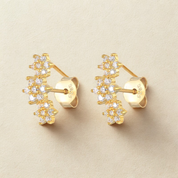 925 Silver Flower Zircon Studs