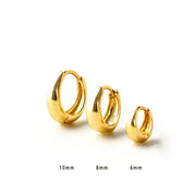 925 Silver Hoop Earrings (6-10mm)