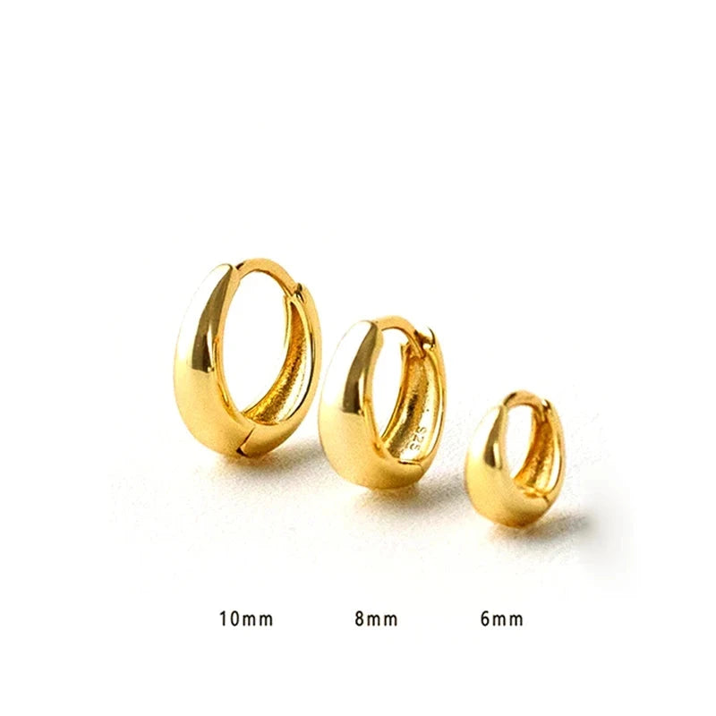 925 Silver Hoop Earrings (6-10mm)
