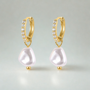 925 Silver Pearl Dangle Earrings