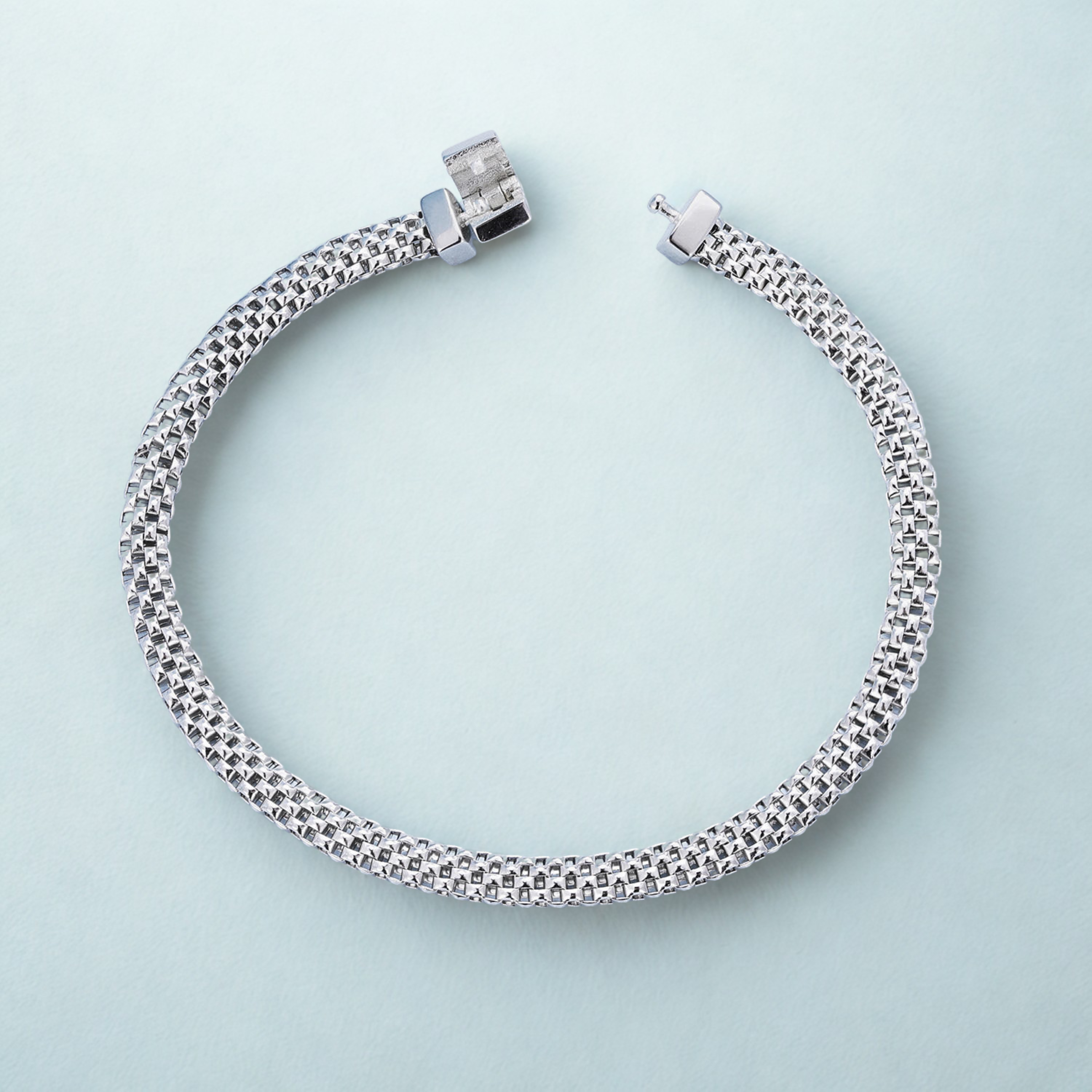 925 Sterling Silver Buckle Bracelet