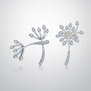 925 Sterling Silver Dandelion Love Earrings